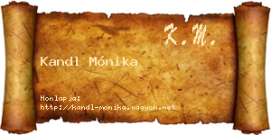 Kandl Mónika névjegykártya